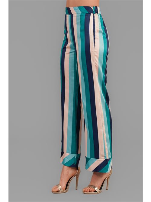 Pantalone in raso Manuela Riva | PT32/0880FANTASIA